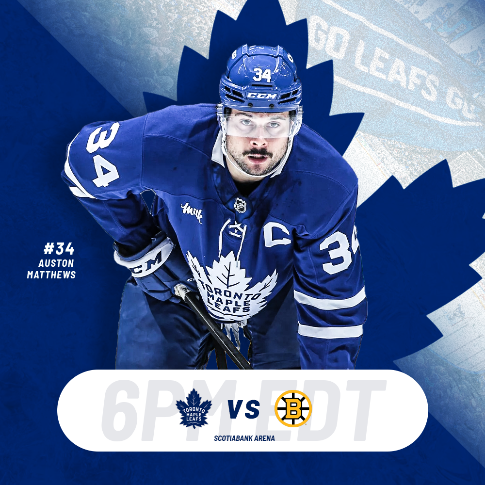 Gameday grafika pro Toronto Maple Leafs